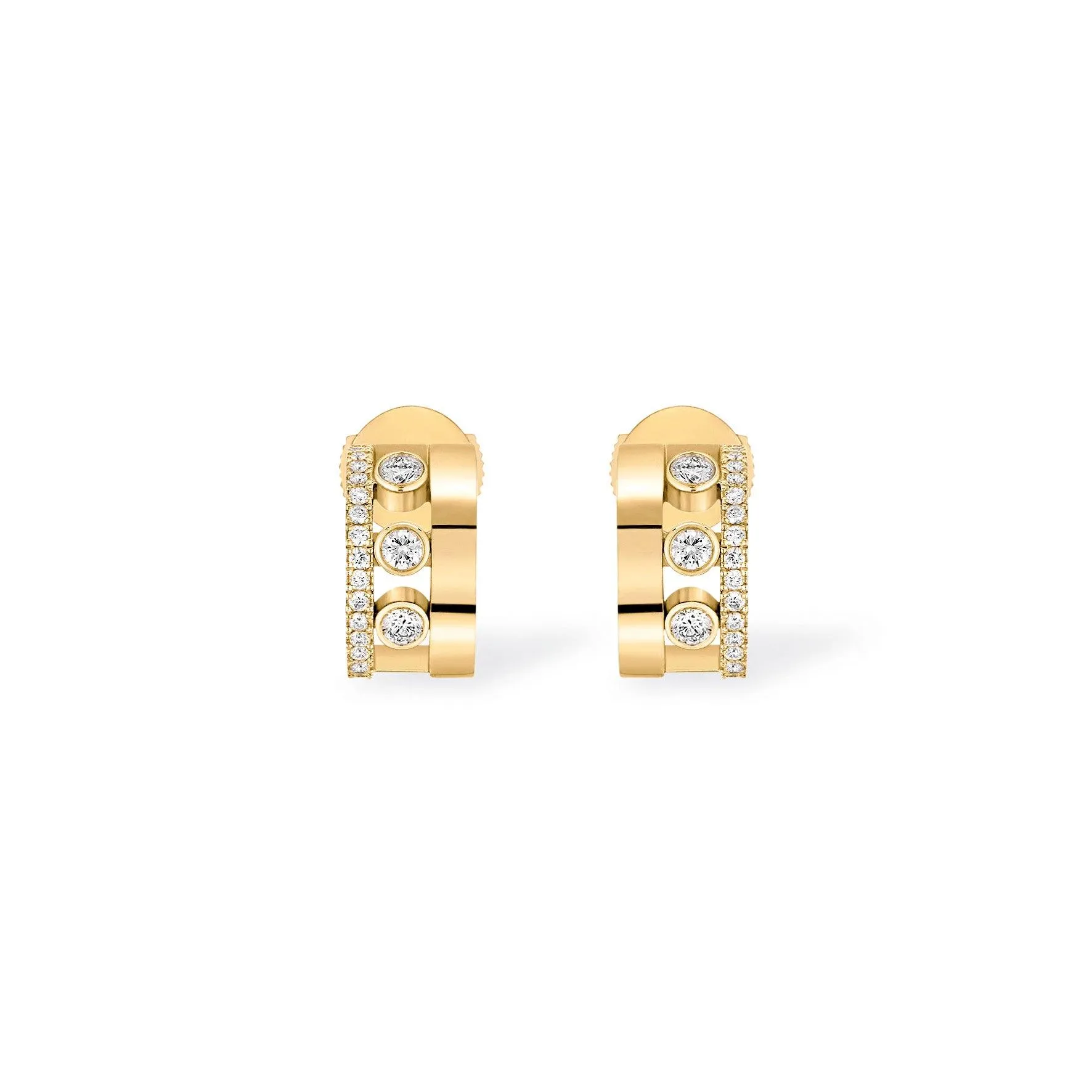 0.30ctw Yellow Gold Diamond Mini Hoop Earrings