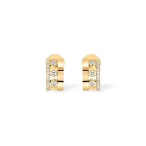 0.30ctw Yellow Gold Diamond Mini Hoop Earrings