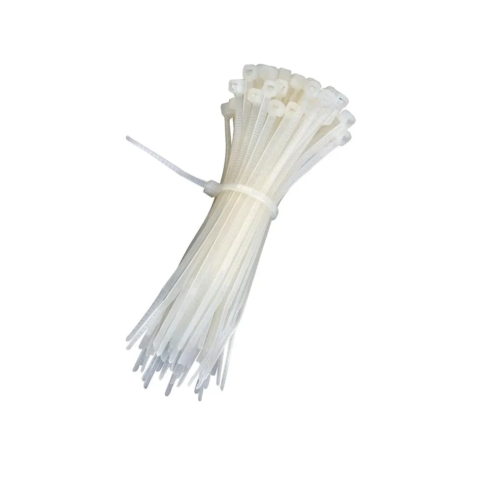 100mm x 2.0mm Nylon Zip Tie (White) -