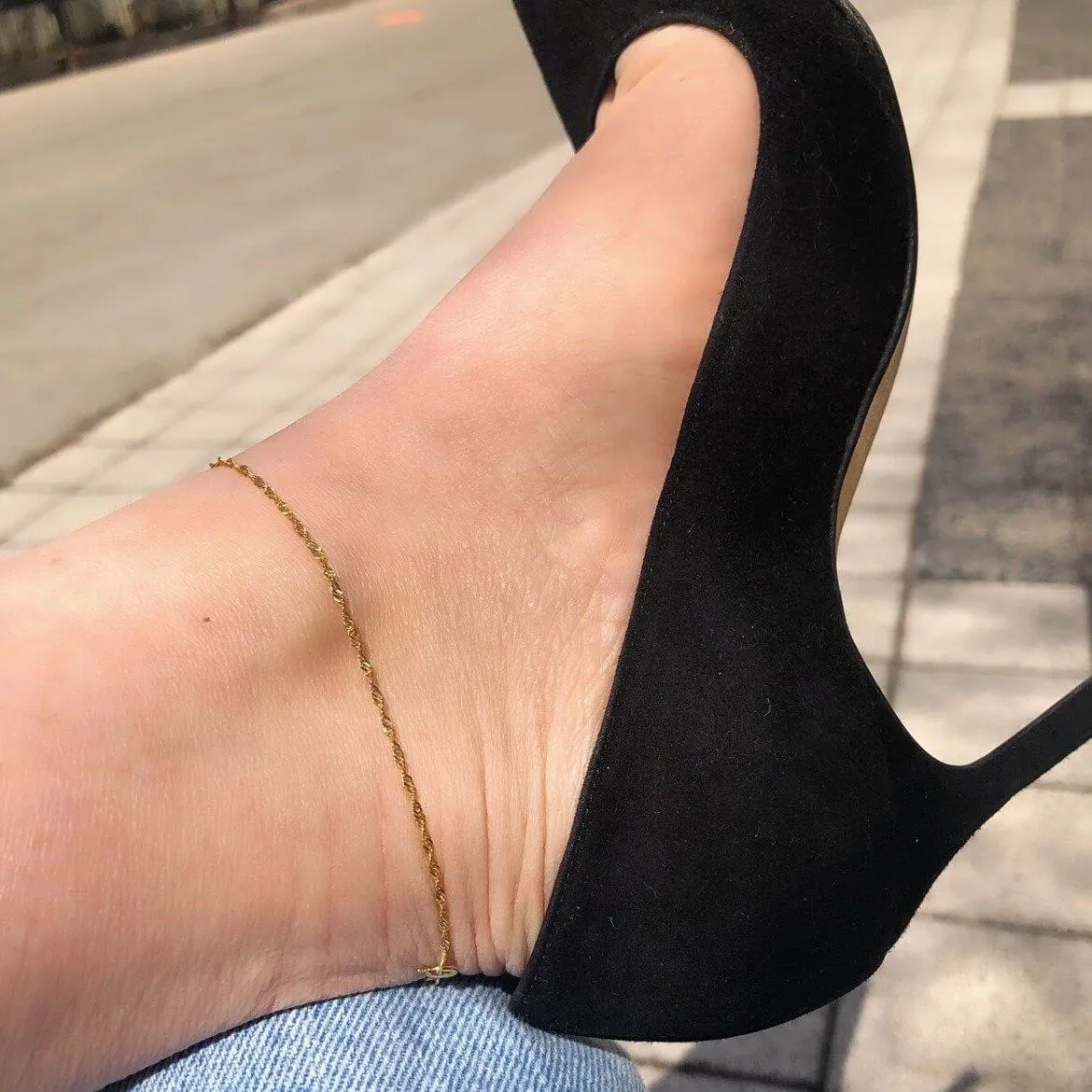 10K Gold Twist Anklet