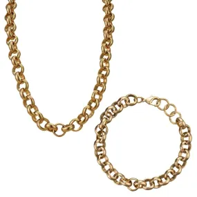 10mm Gold Filled Bonded Belcher Chain Set 8/24 Inches