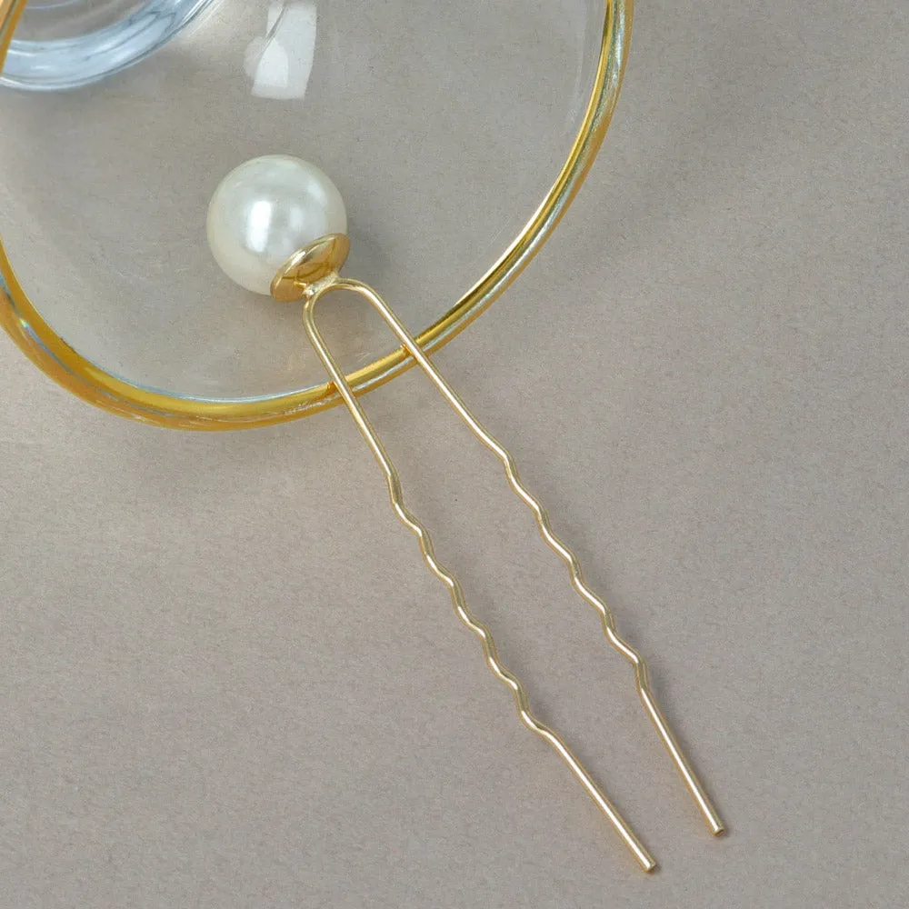 12mm Pearl U Shaped Hairpin