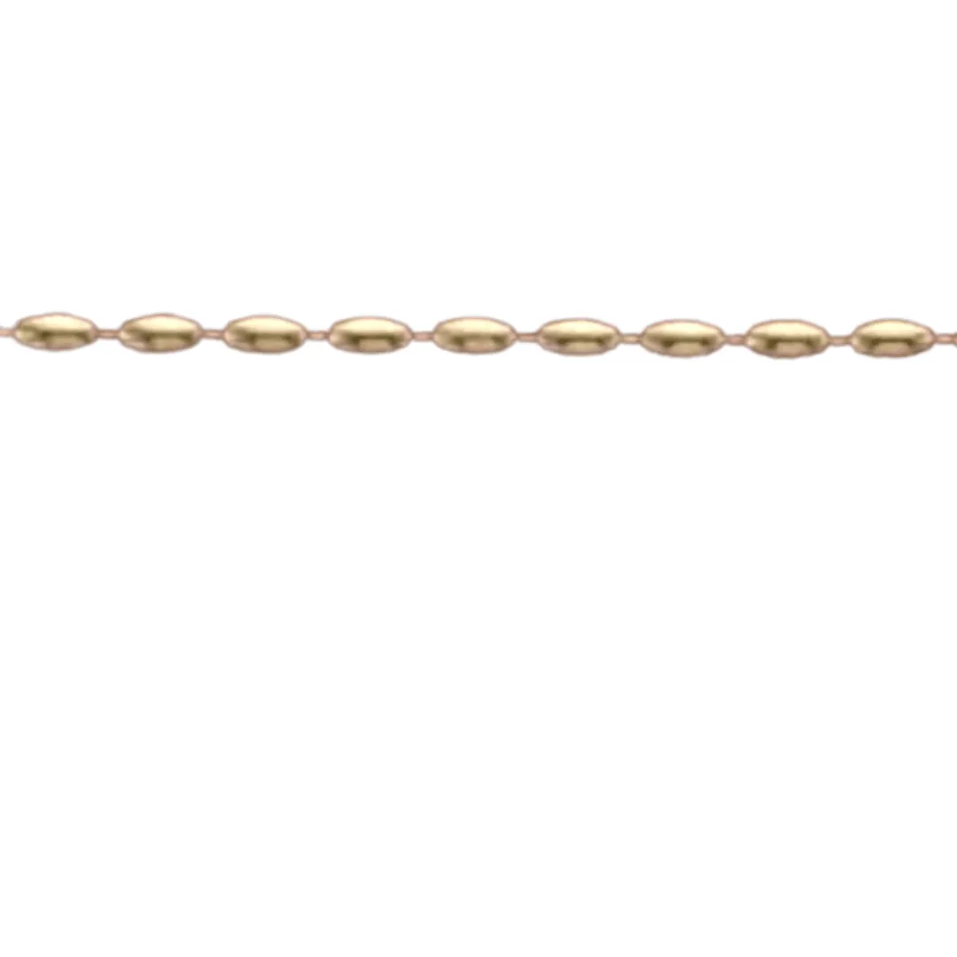 14k Gold Filled 15" Oval Pattern Necklace - Waterproof!