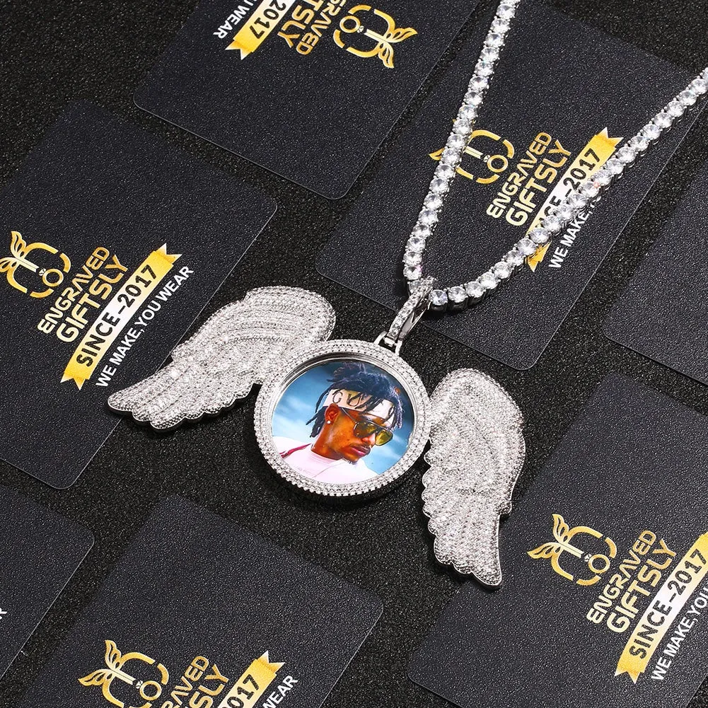 18k Gold Plated Angel Wing Necklace-Necklace With Picture Inside-Amazing Gifts For 11 Year Old Boys