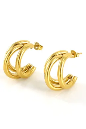 18K GOLD PLATED STAINLESS STEEL EARRINGS