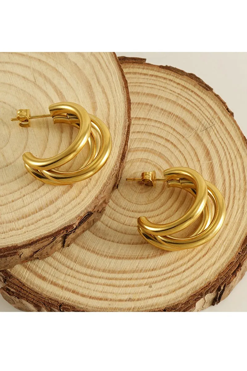 18K GOLD PLATED STAINLESS STEEL EARRINGS