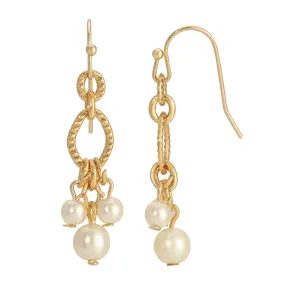 1928 Jewelry Belle Epoch Faux Pearl Drop Earrings