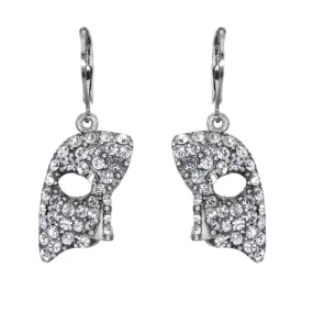 1928 Jewelry Crystal Masquerade Mask Drop Earrings