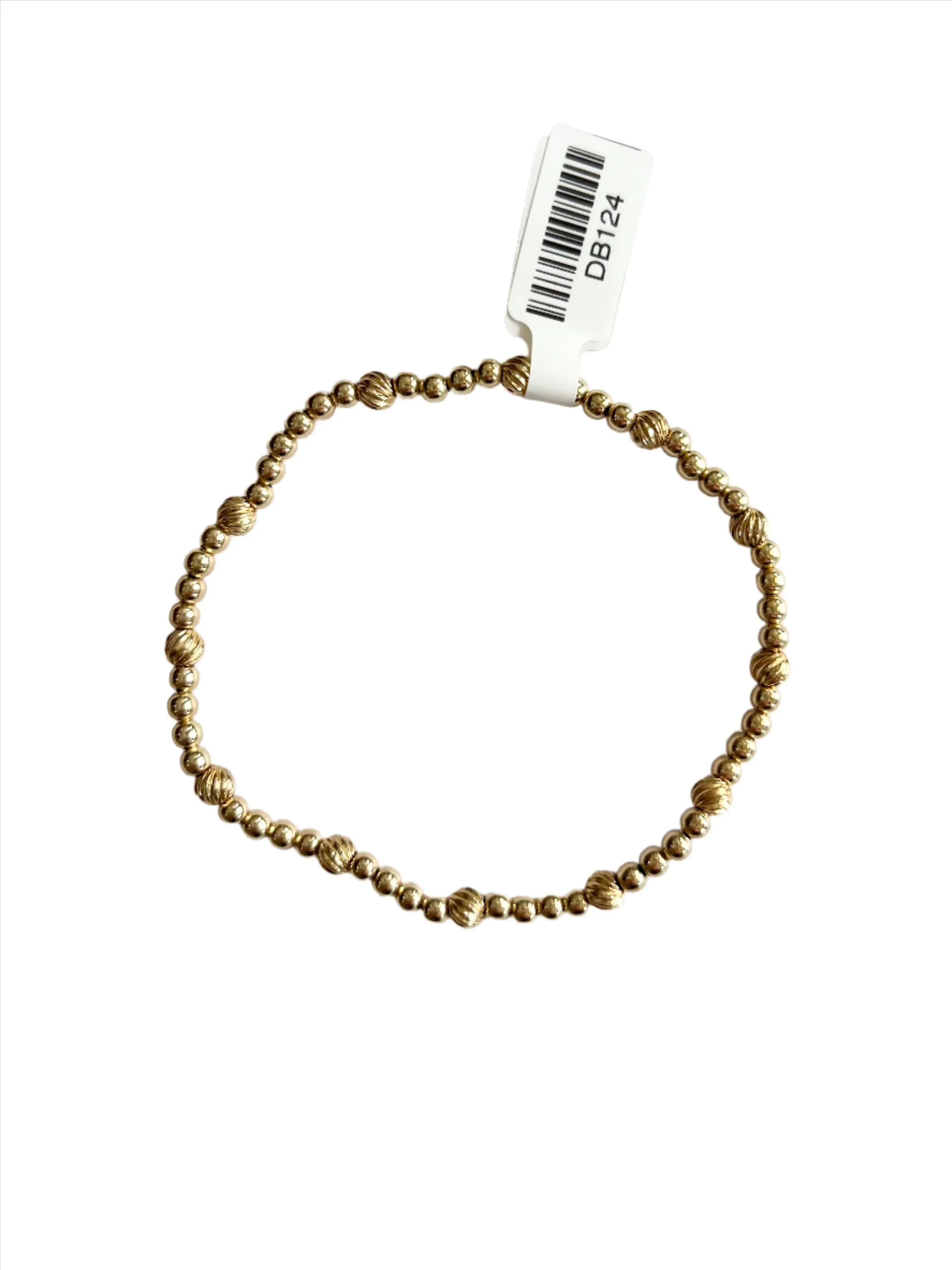 3mm with 4mm Twist Beads Gold Filled Bracelet