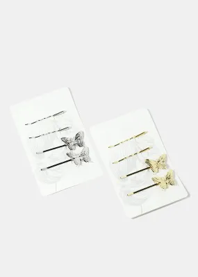 4-Piece Butterfly Hairpins