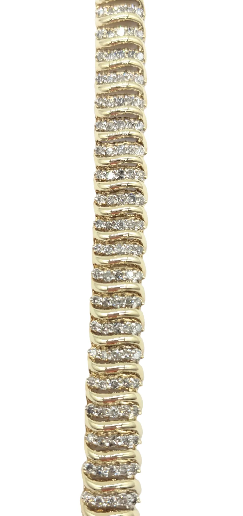 7 Carat Diamond Multi Row S Link Bracelet