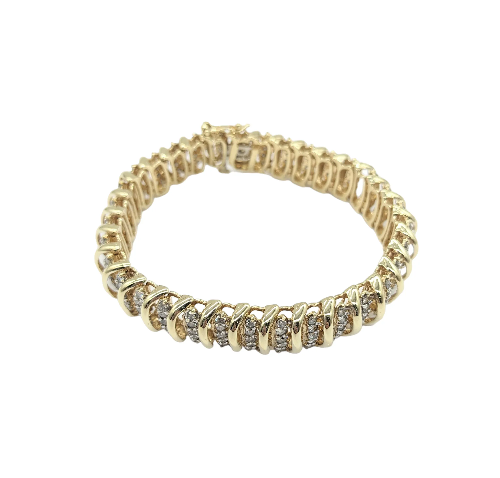 7 Carat Diamond Multi Row S Link Bracelet