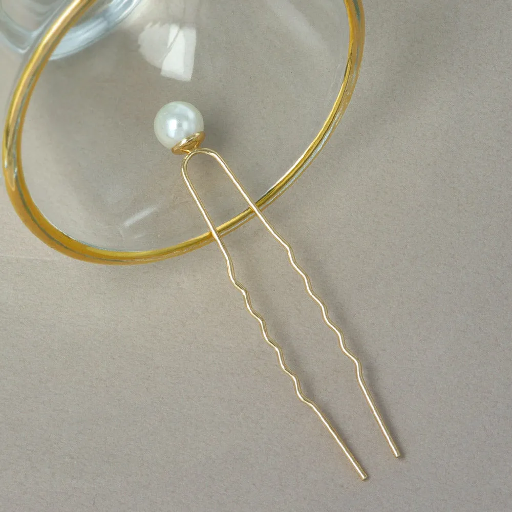 8mm Pearl U Shaped Hairpin