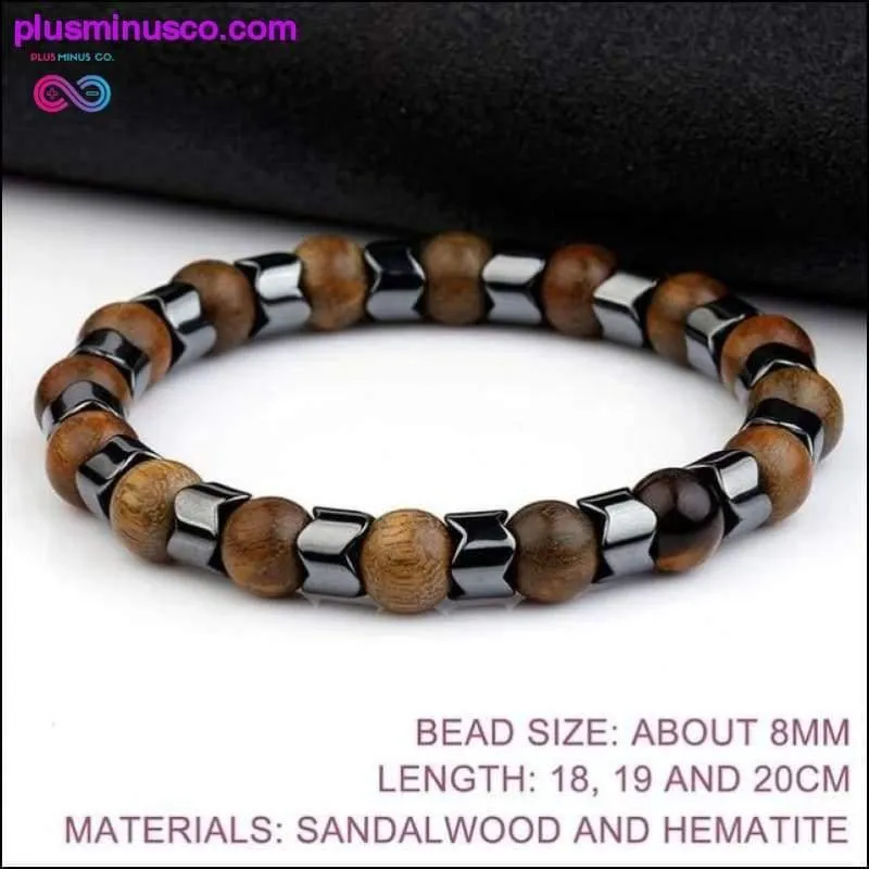 8MM Sandalwood Natural stone Hematite Wood Charm Beaded