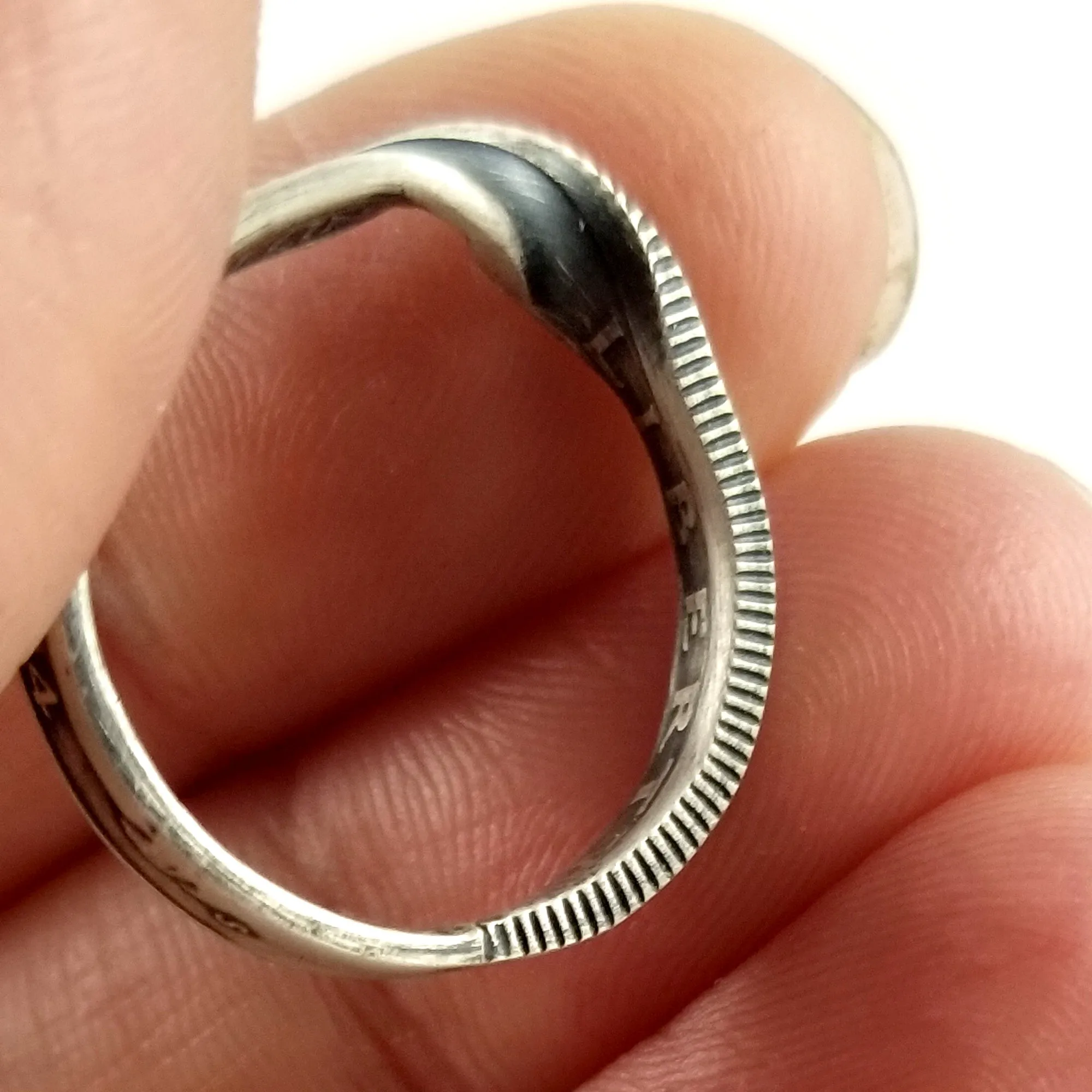 90% Silver 1992-1998 Washington Quarter Twisted Coin Ring