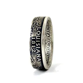 90% Silver Louisiana Quarter Ring