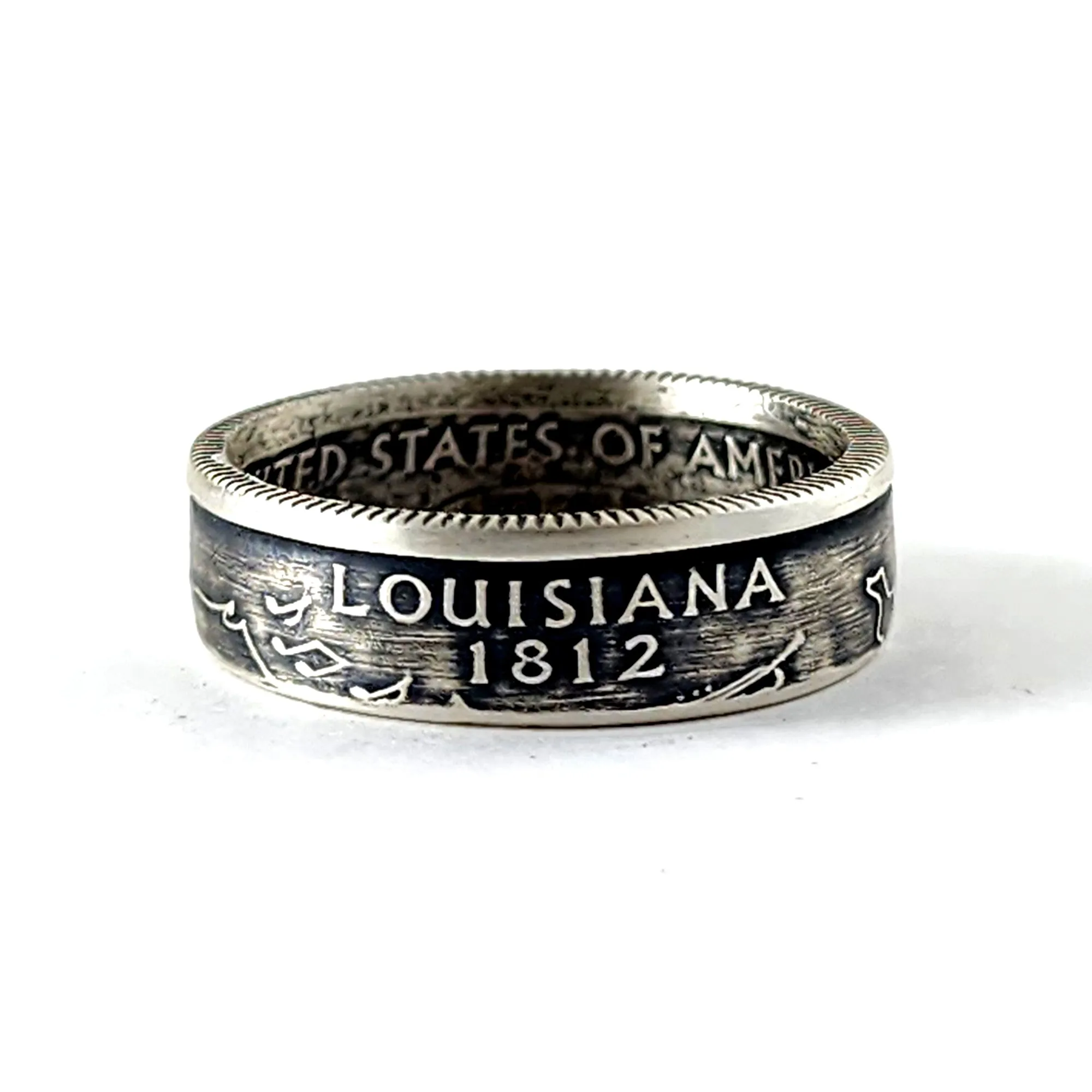 90% Silver Louisiana Quarter Ring