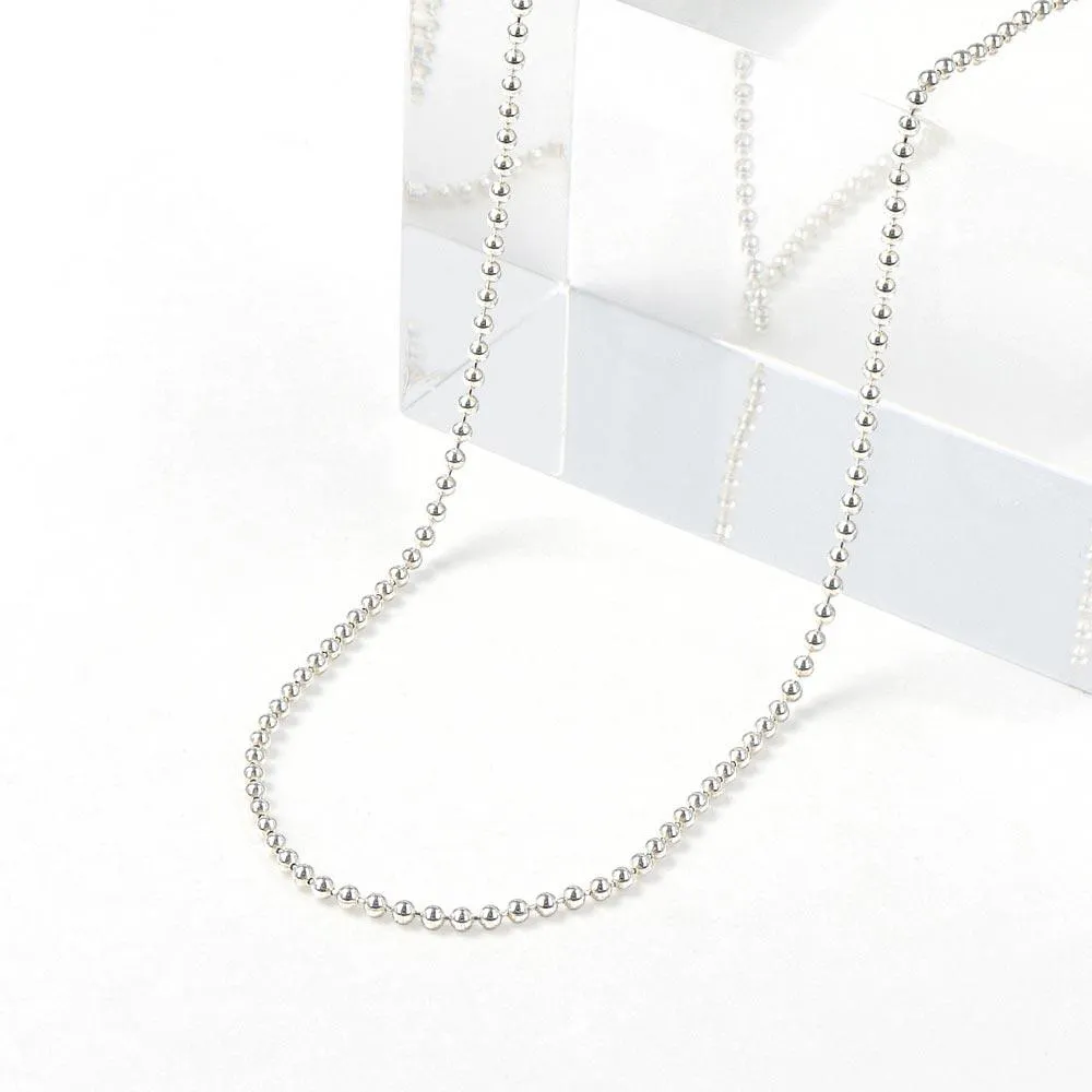 925 Silver Ball Chain  Necklace