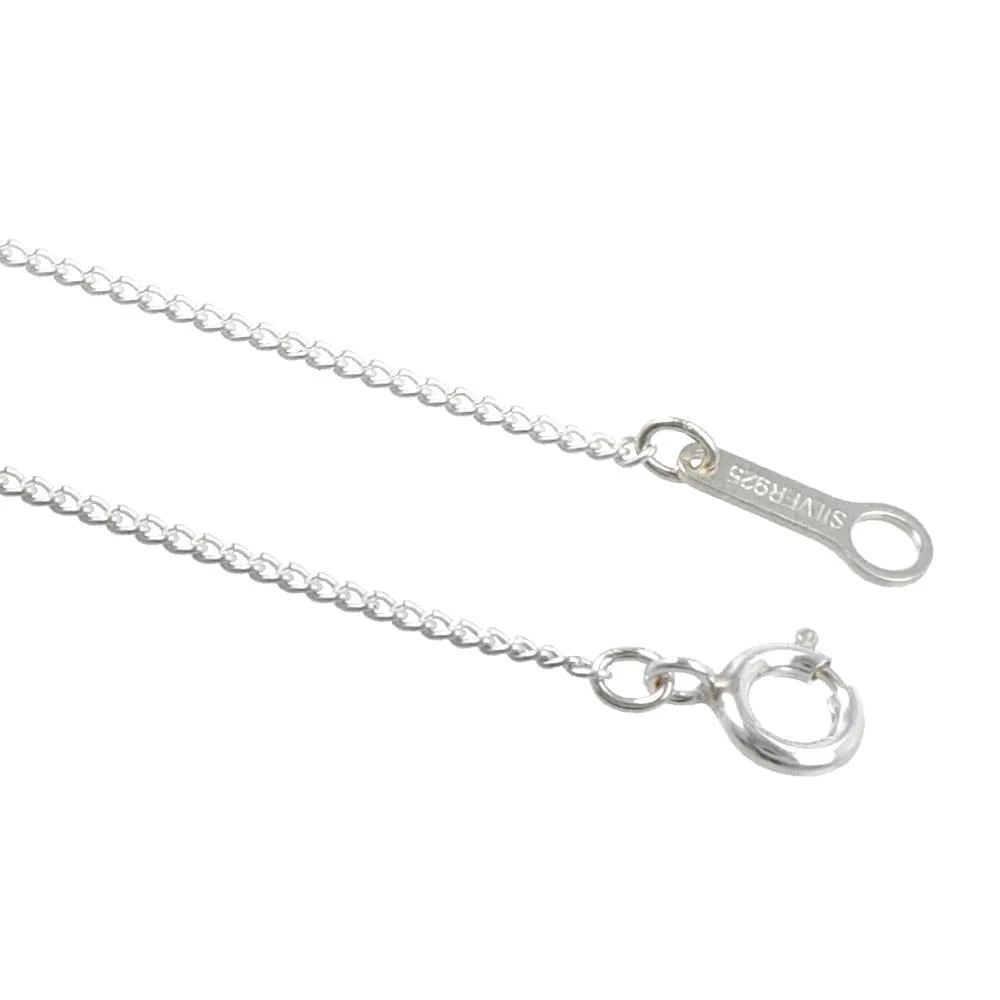 925 Silver Curb Chain  Necklace