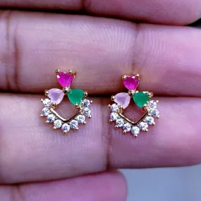 Aamrapali Gold Plated AD  Studs Earrings