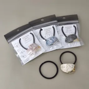 Acetate Marble Oval Ponytail Holder