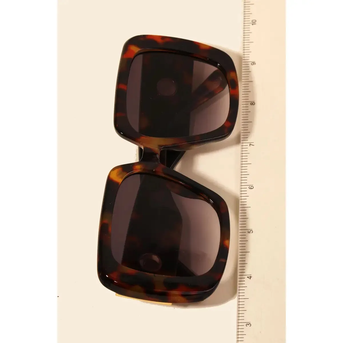 Acetate Square Frame Sunglasses Black/Black