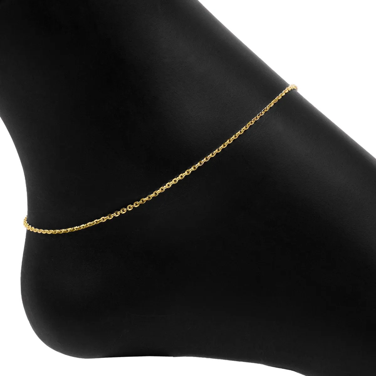 Adjustable Verona Cable Anklet (Gold)