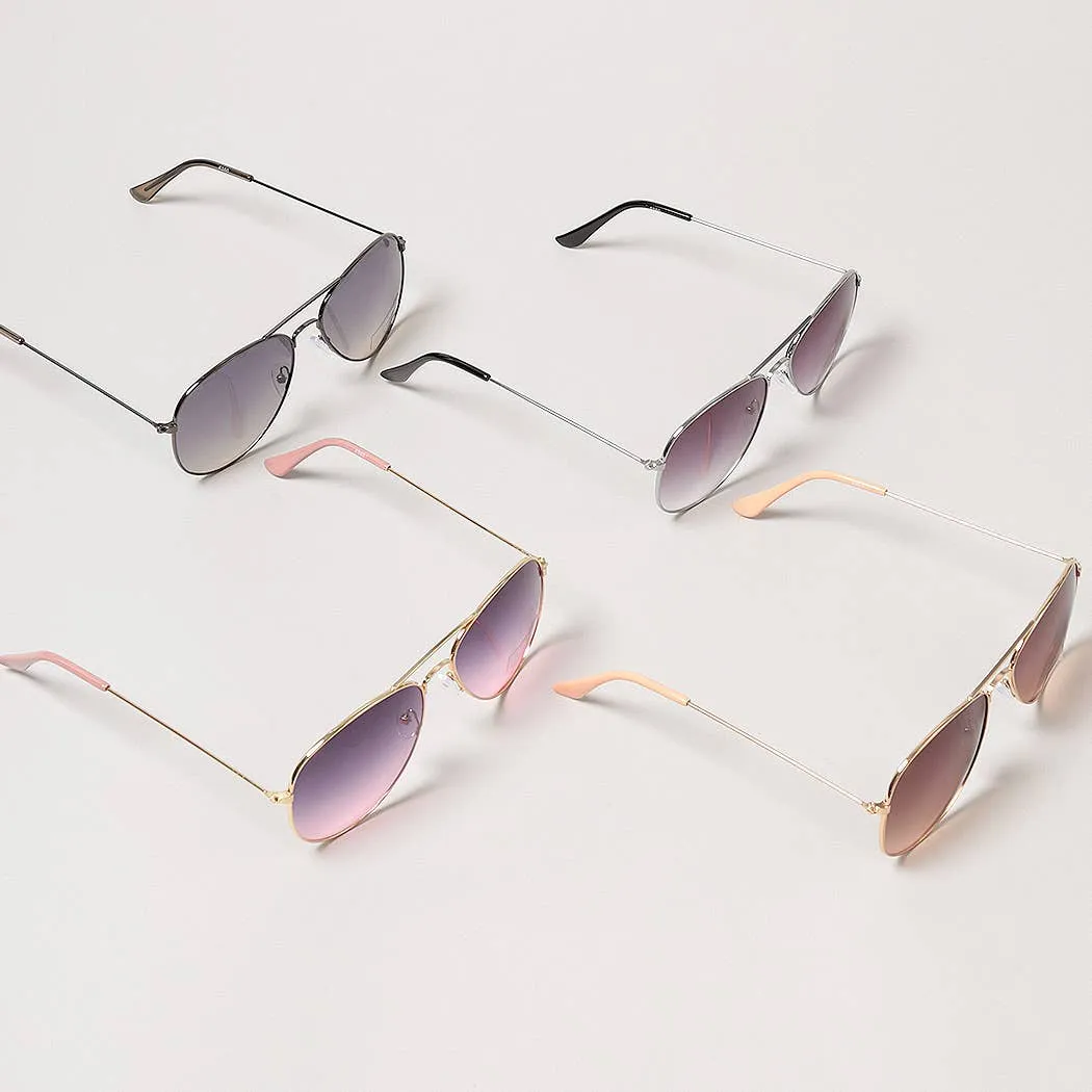 ADULT PASTEL TINTED AVIATOR SUNGLASSES