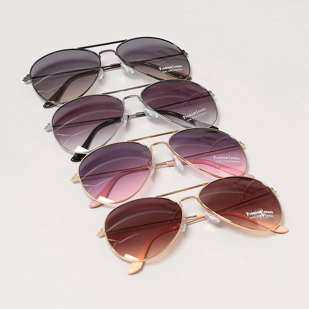 ADULT PASTEL TINTED AVIATOR SUNGLASSES