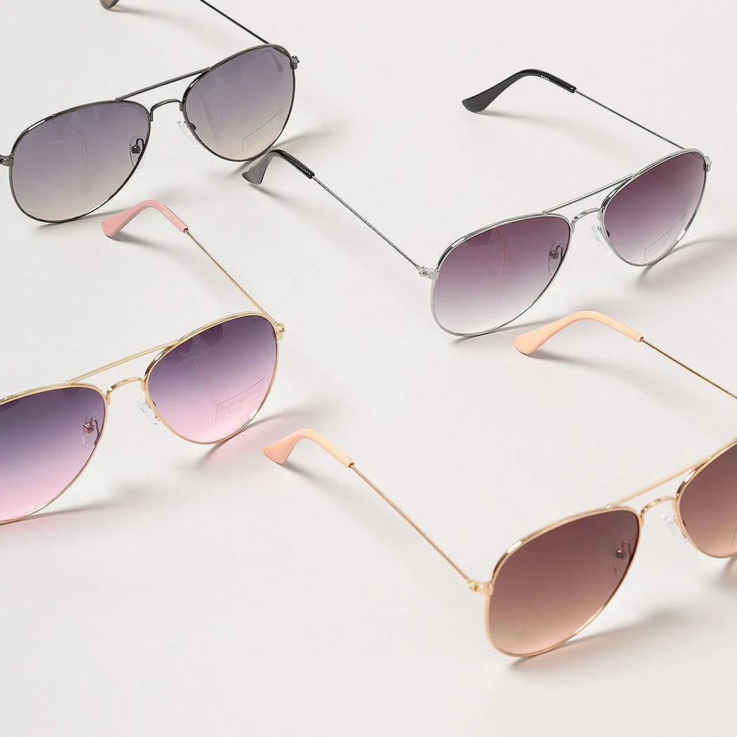 ADULT PASTEL TINTED AVIATOR SUNGLASSES