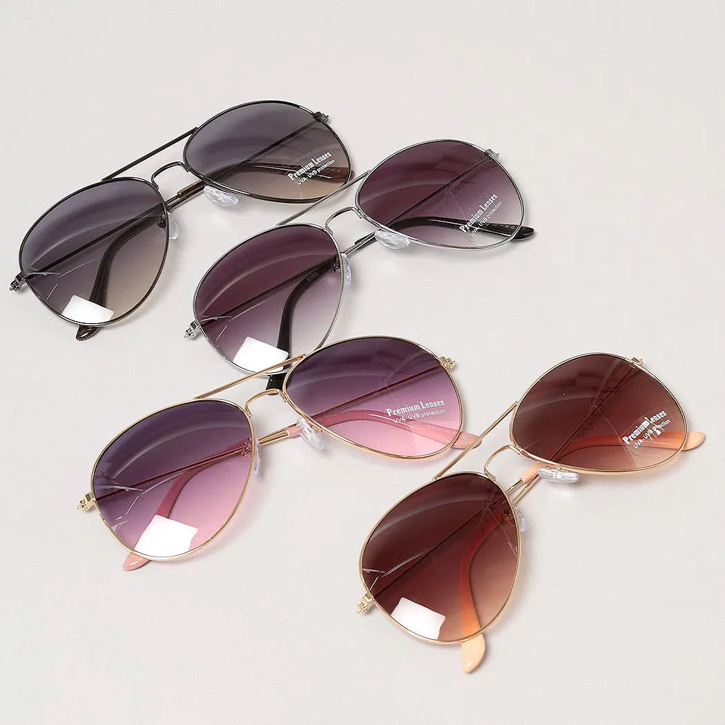 ADULT PASTEL TINTED AVIATOR SUNGLASSES