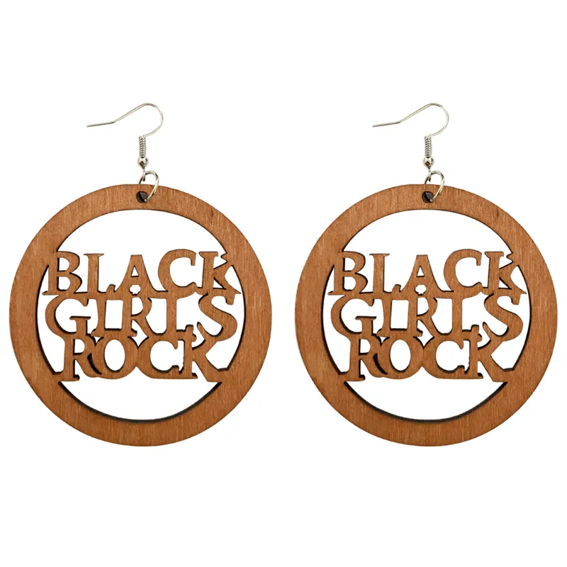 African earrings, wooden earrings | Black girls rock 6cm