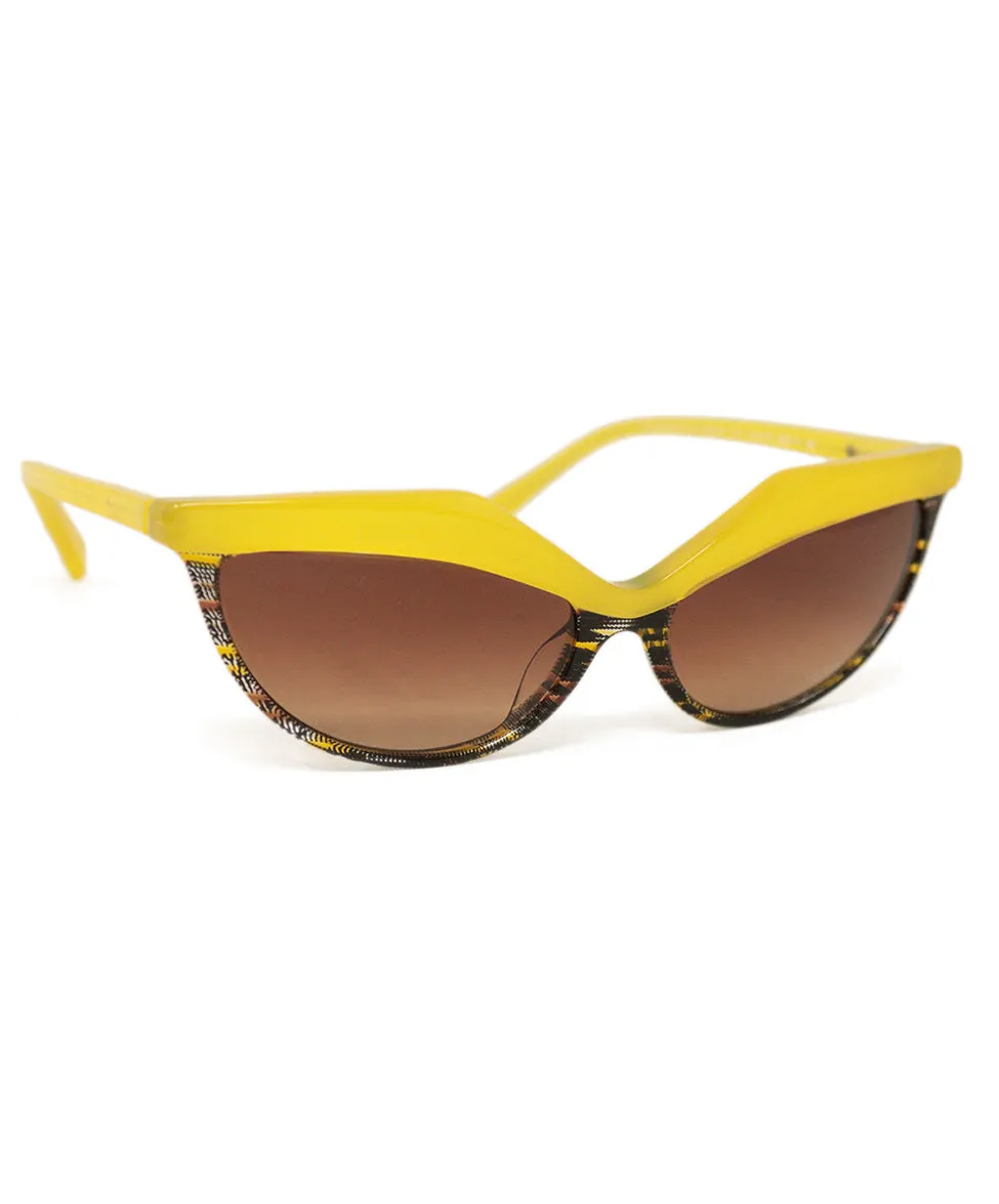 Alain Mikli Yellow & Black Sunglasses