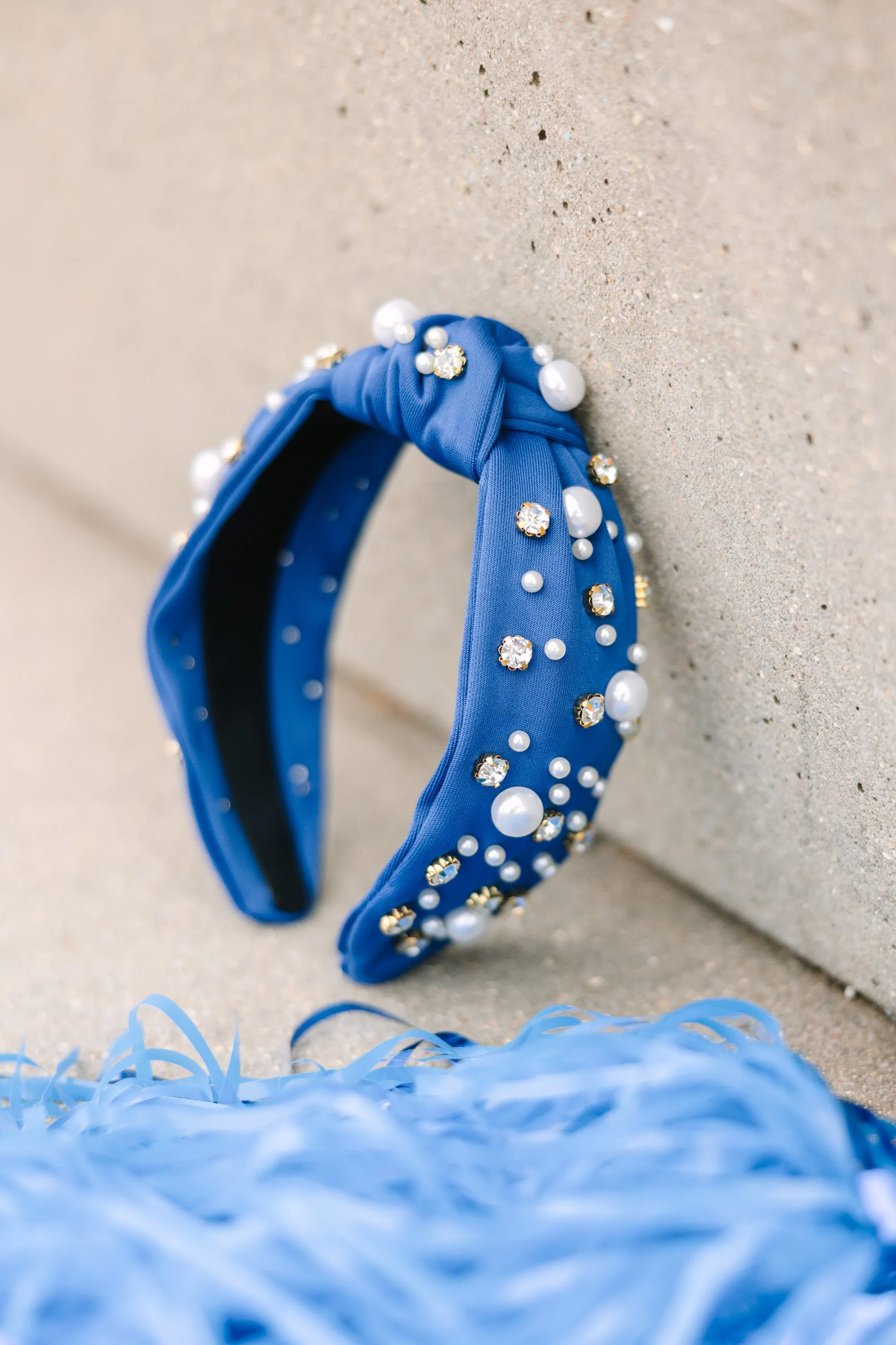 All In Blue Embellished Headband