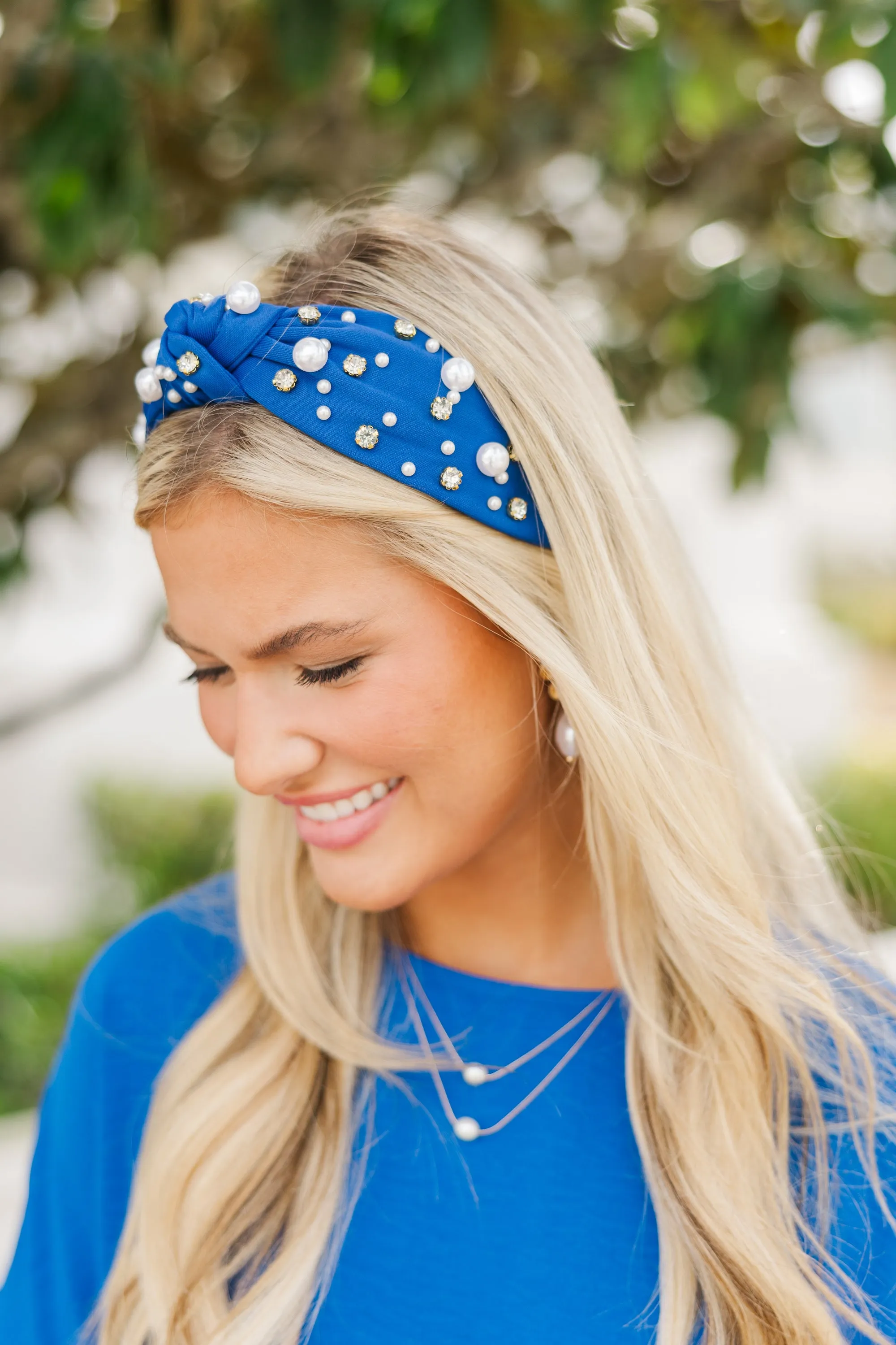 All In Blue Embellished Headband