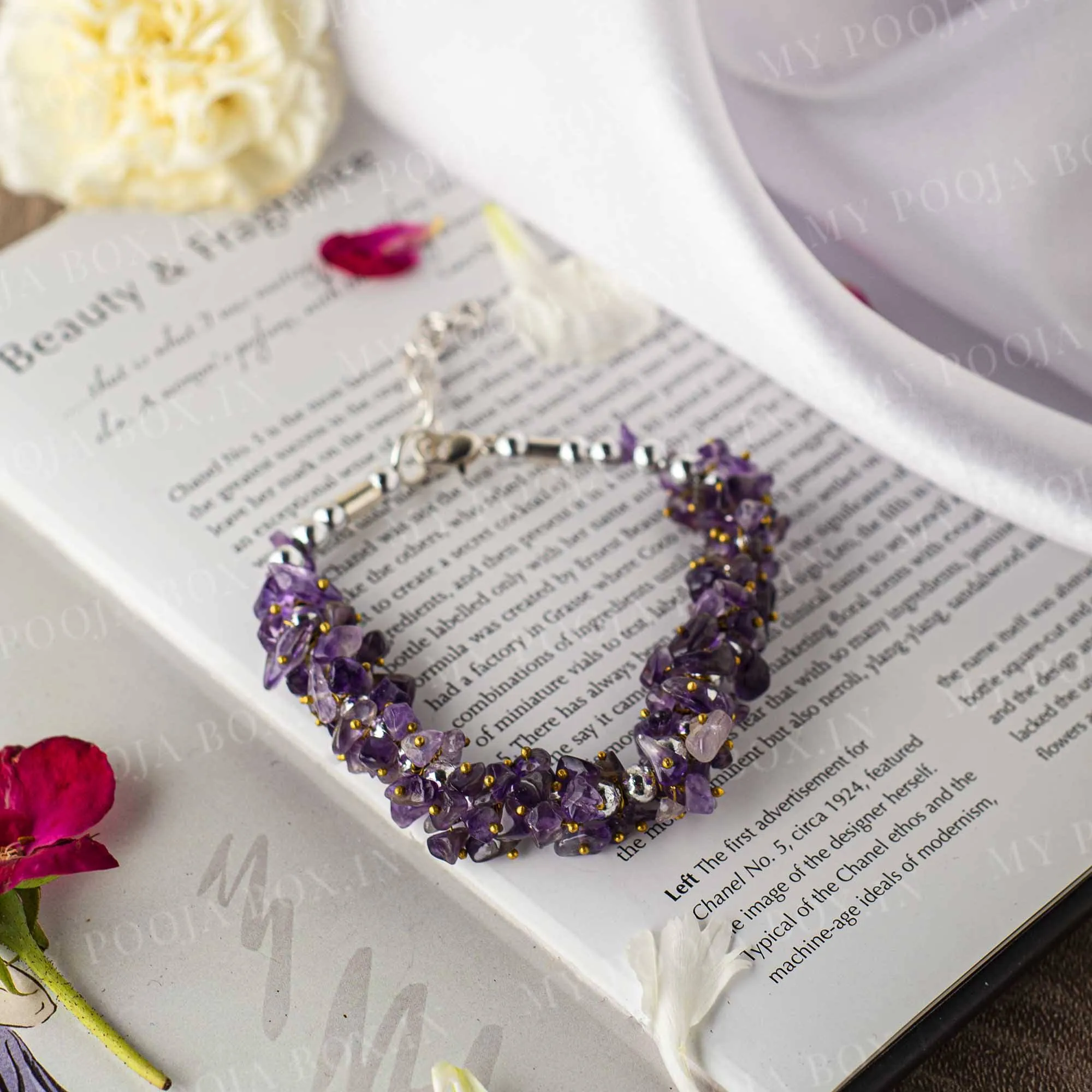 Amethyst Natural Stone Bracelet | The Master Healer