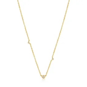 Ania Haie 14kt Gold Triple Natural Diamond Necklace