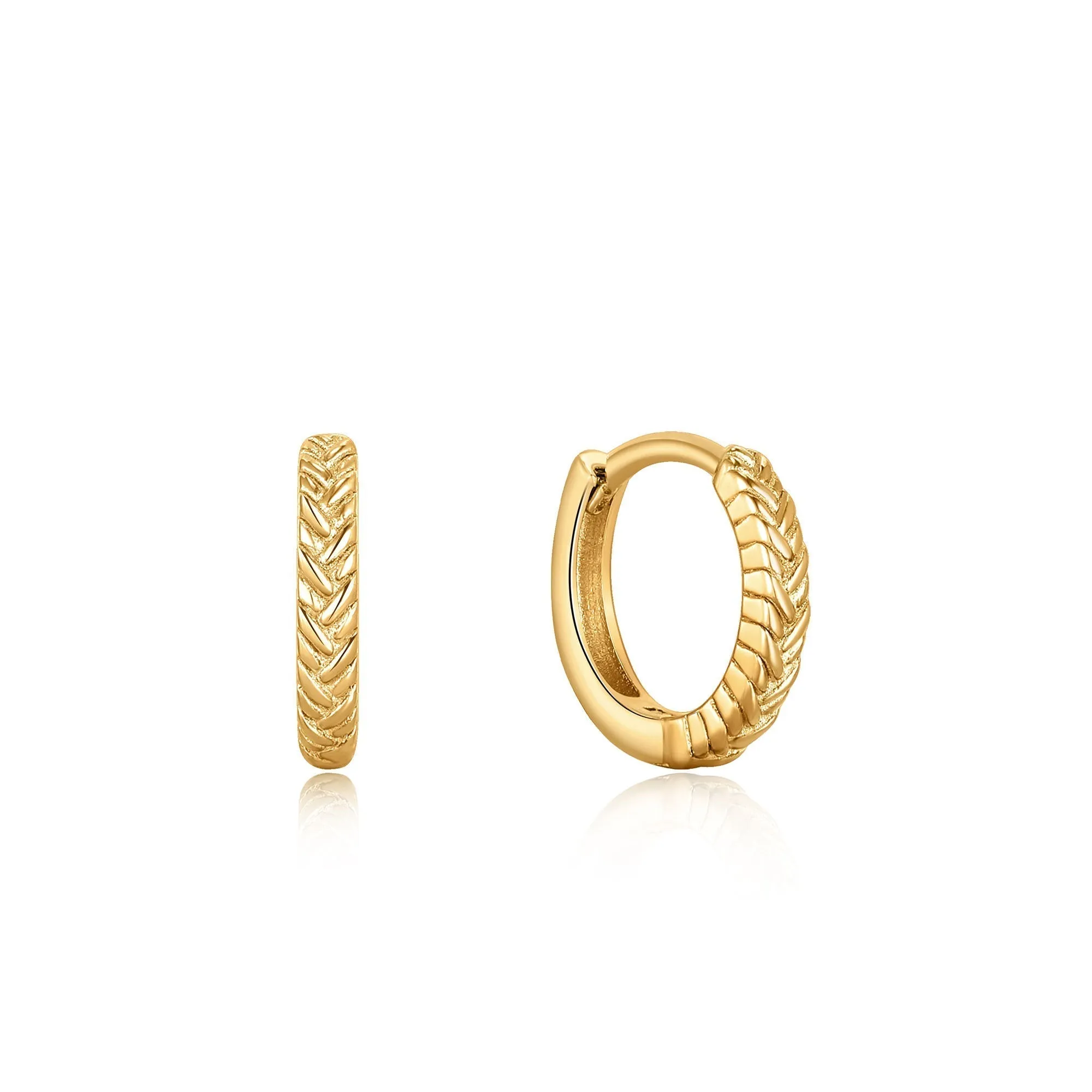 Ania Haie Gold Rope Huggie Hoop Earrings