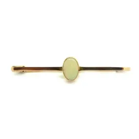 Antique Edwardian Opal 9ct Rose Gold Bar Brooch