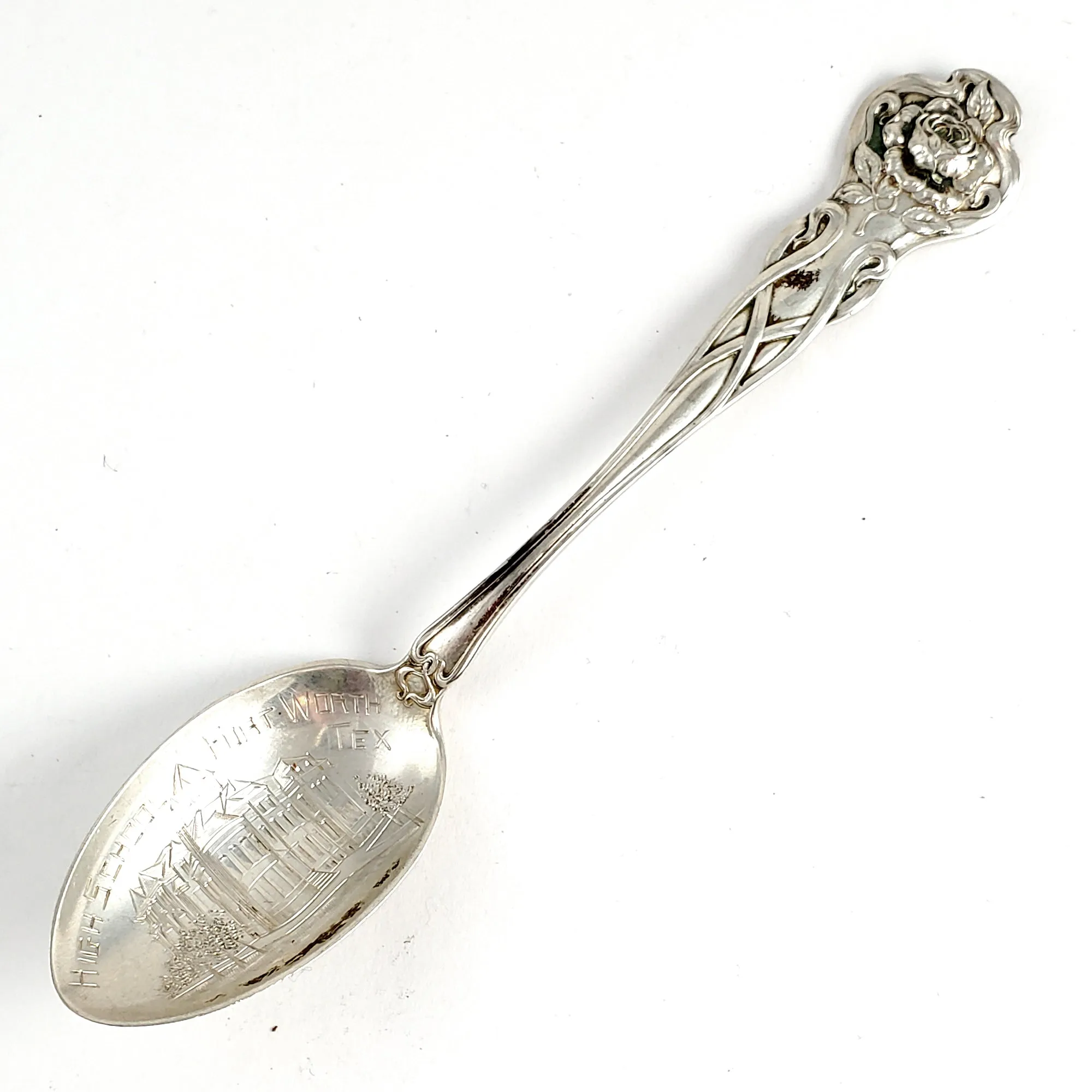 Antique Sterling Silver Watson Tea Rose Spoon Ring - Made to Order