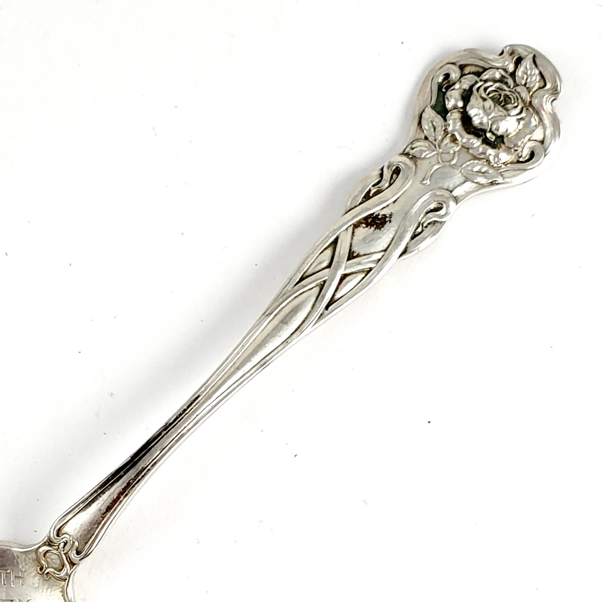 Antique Sterling Silver Watson Tea Rose Spoon Ring - Made to Order