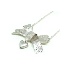 Antique Victorian Bow & Heart Conversion Necklace