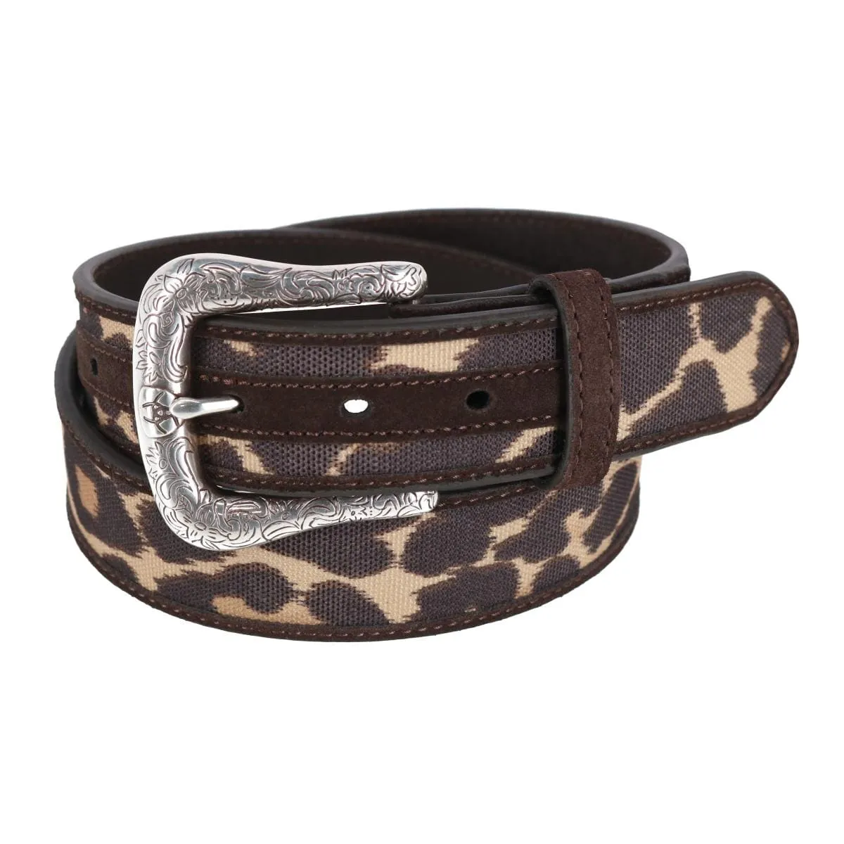 Ariat Women's Western Belt with Cheetah Print Pattern Canvas