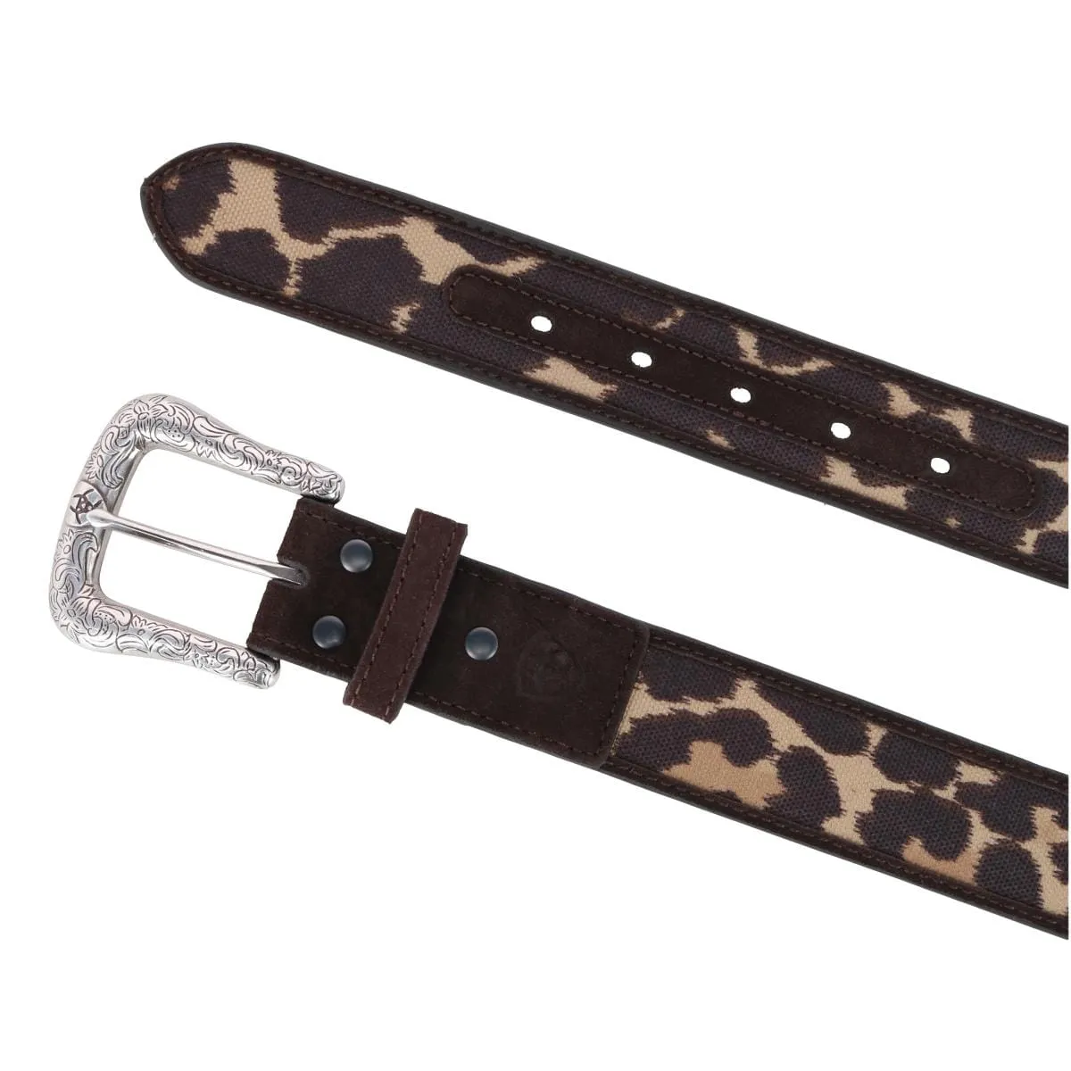 Ariat Women's Western Belt with Cheetah Print Pattern Canvas