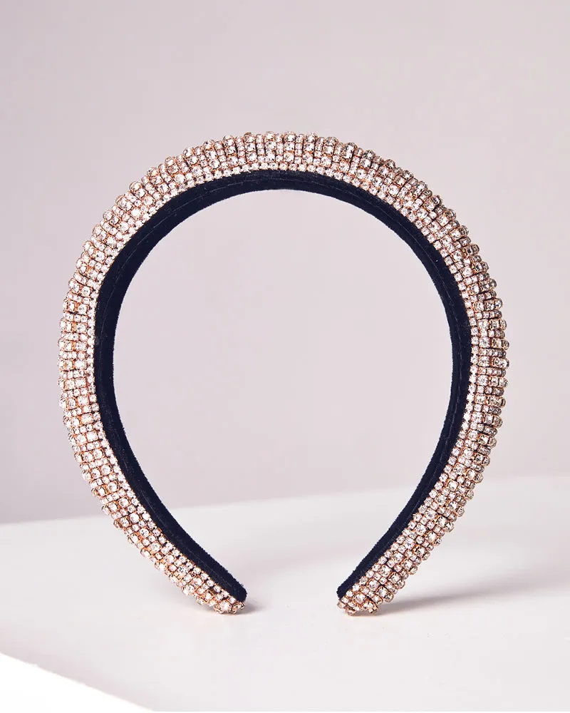 ASHTON DIAMANTE HEADBAND - GOLD