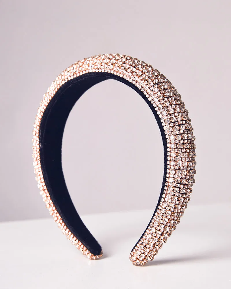 ASHTON DIAMANTE HEADBAND - GOLD