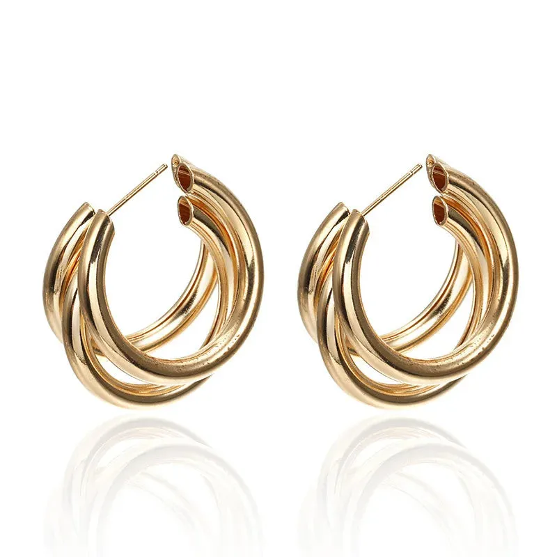 Big Hoop Women Female Retro Chrismas Earring Trend Fashion Earring