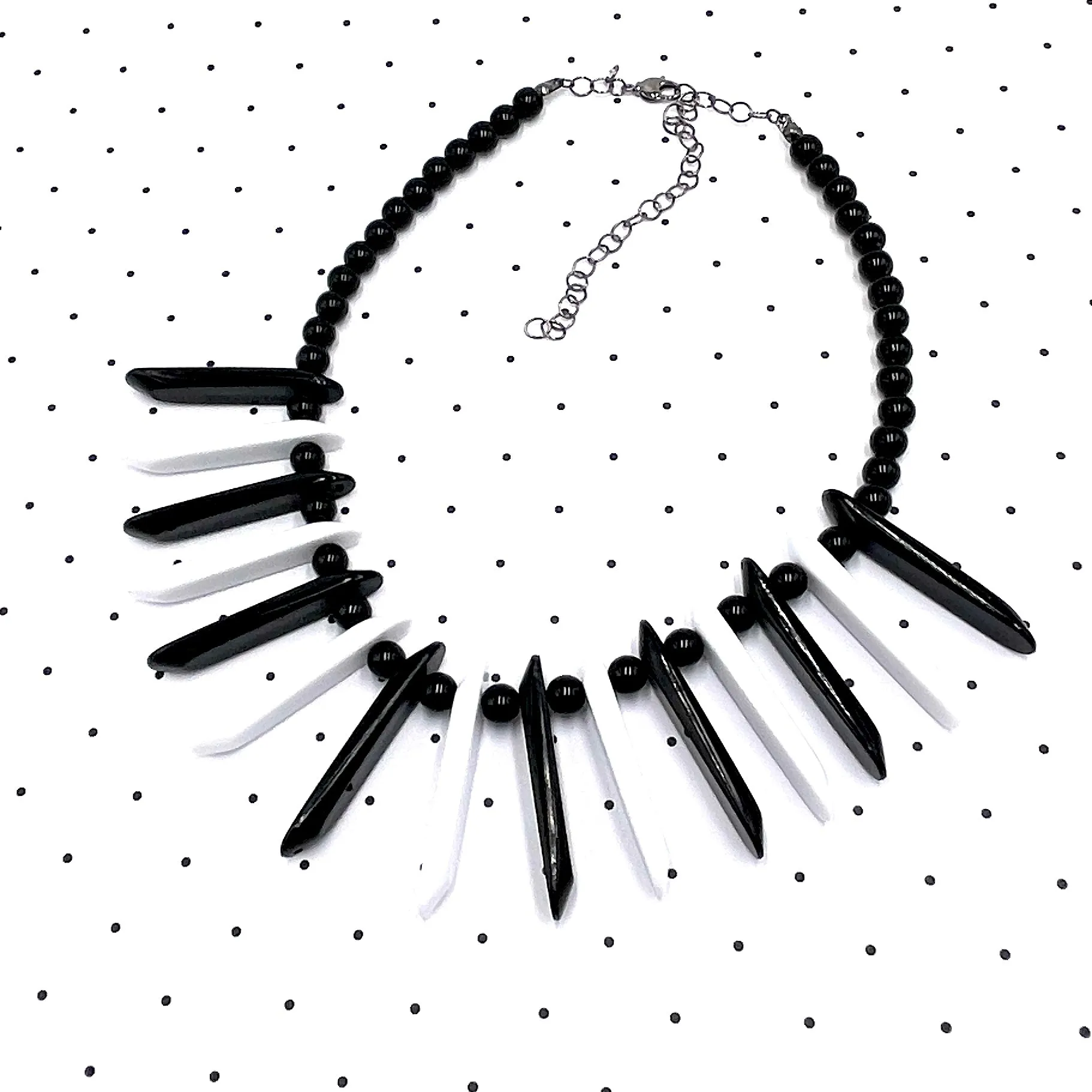 Black & White Collar Marco Necklace