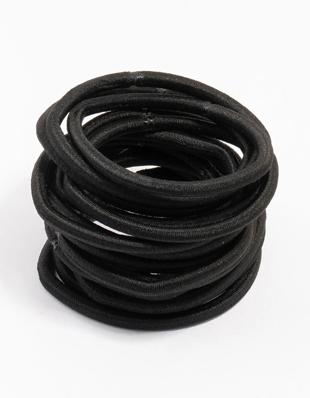 Black Basic Fabric Hair Tie