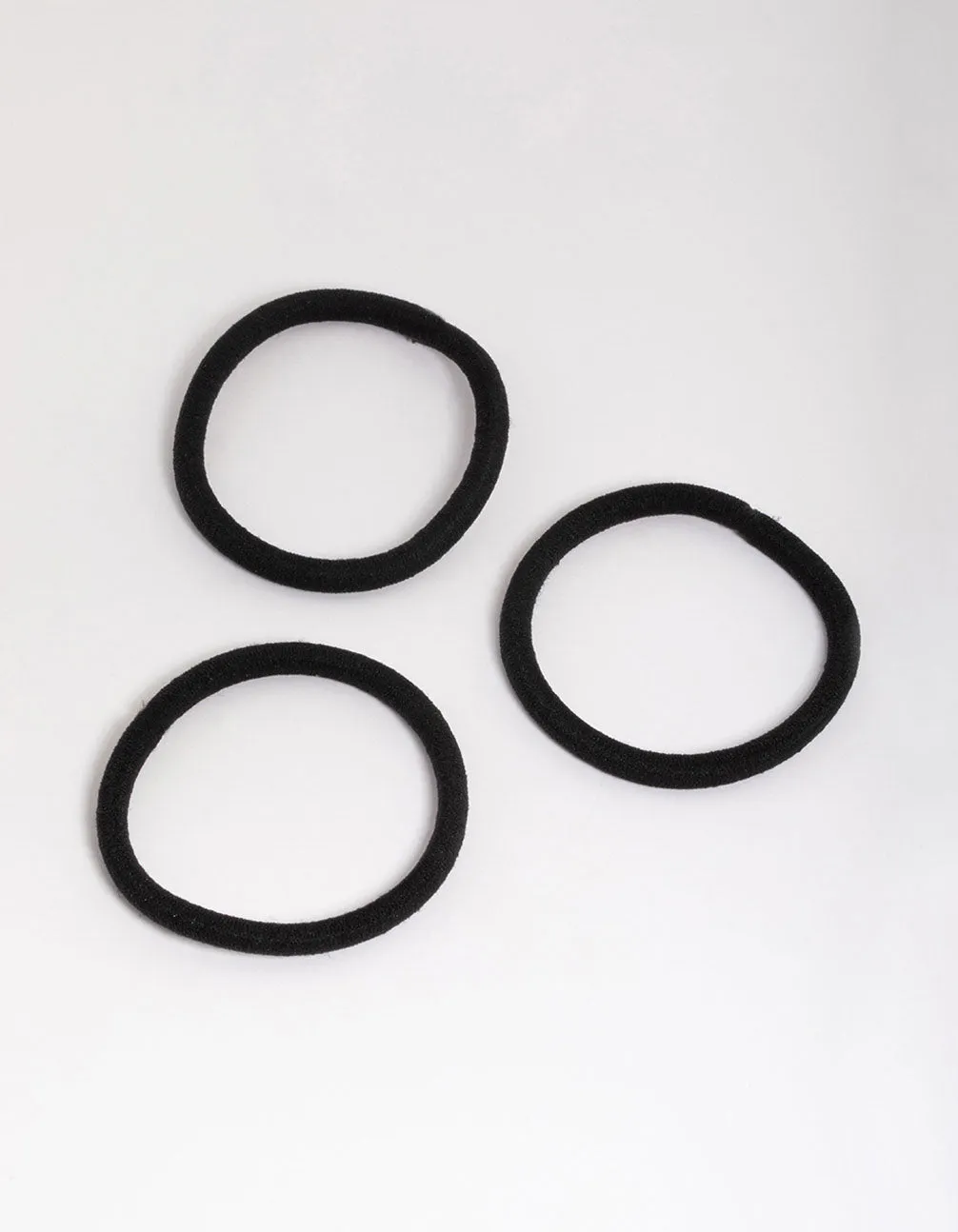 Black Fabric Classic Hair Tie Pack